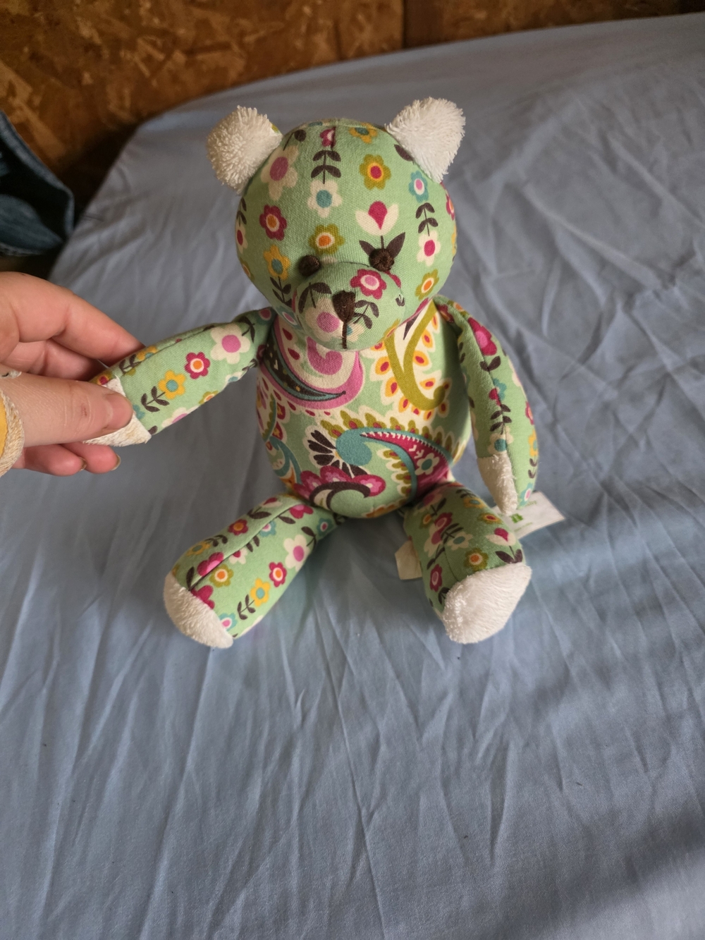 Vera Bradley Floral Paisley Green Plush Bear